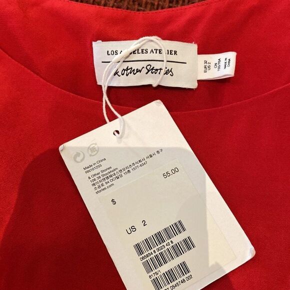 & Other Stories Ruffle Sleeve Short Blouse 2 - Picture 5 of 9